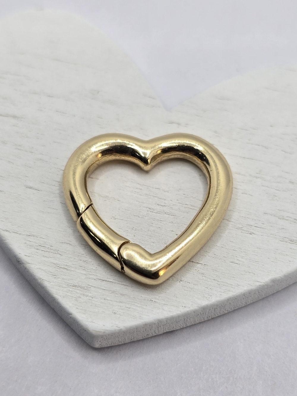 14k Solid Gold Heart Connector/ Extender